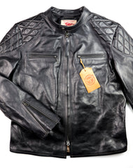 Thedi Phenix Cafe Racer Jacket, size XXL, Black Buffalo