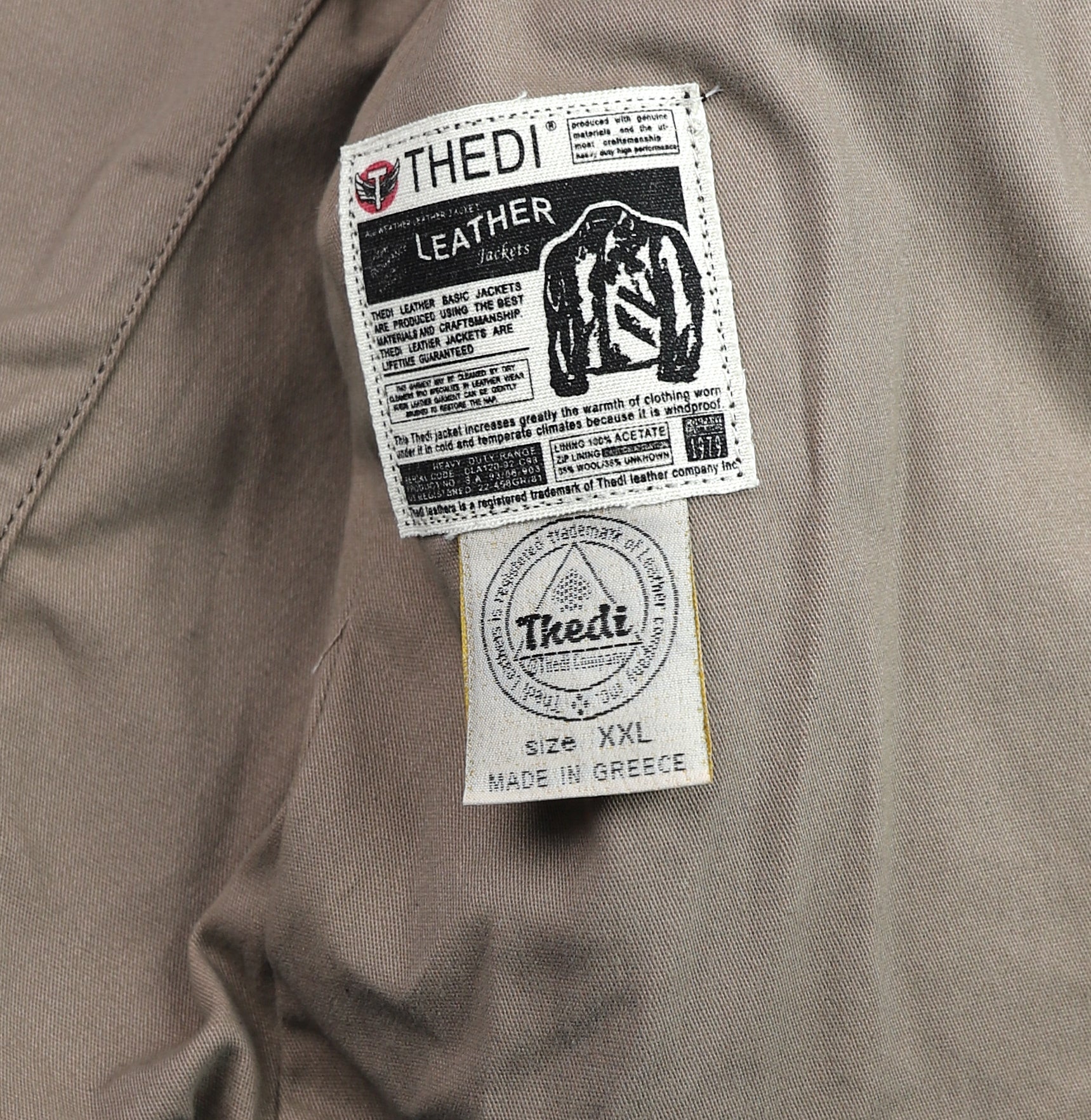 Thedi Phenix Cafe Racer Jacket, size XXL, Black Buffalo