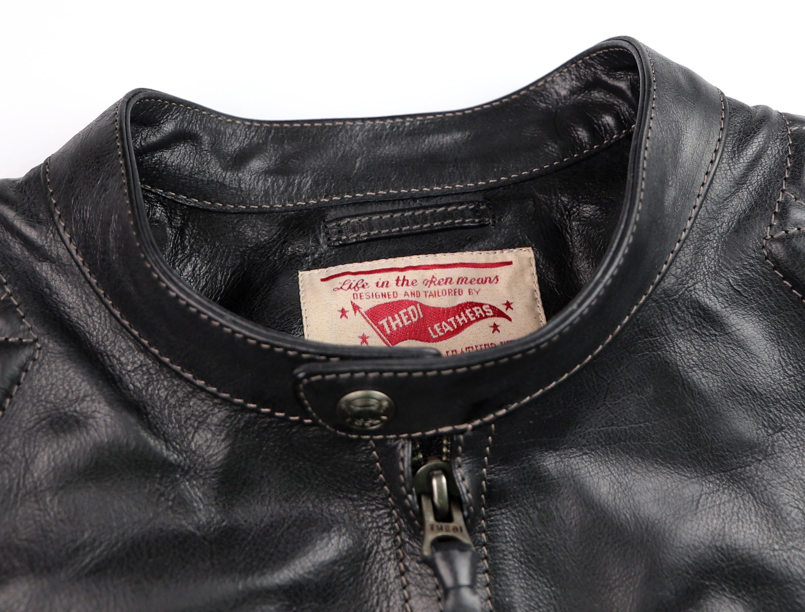 Thedi Phenix Cafe Racer Jacket, size XXL, Black Buffalo