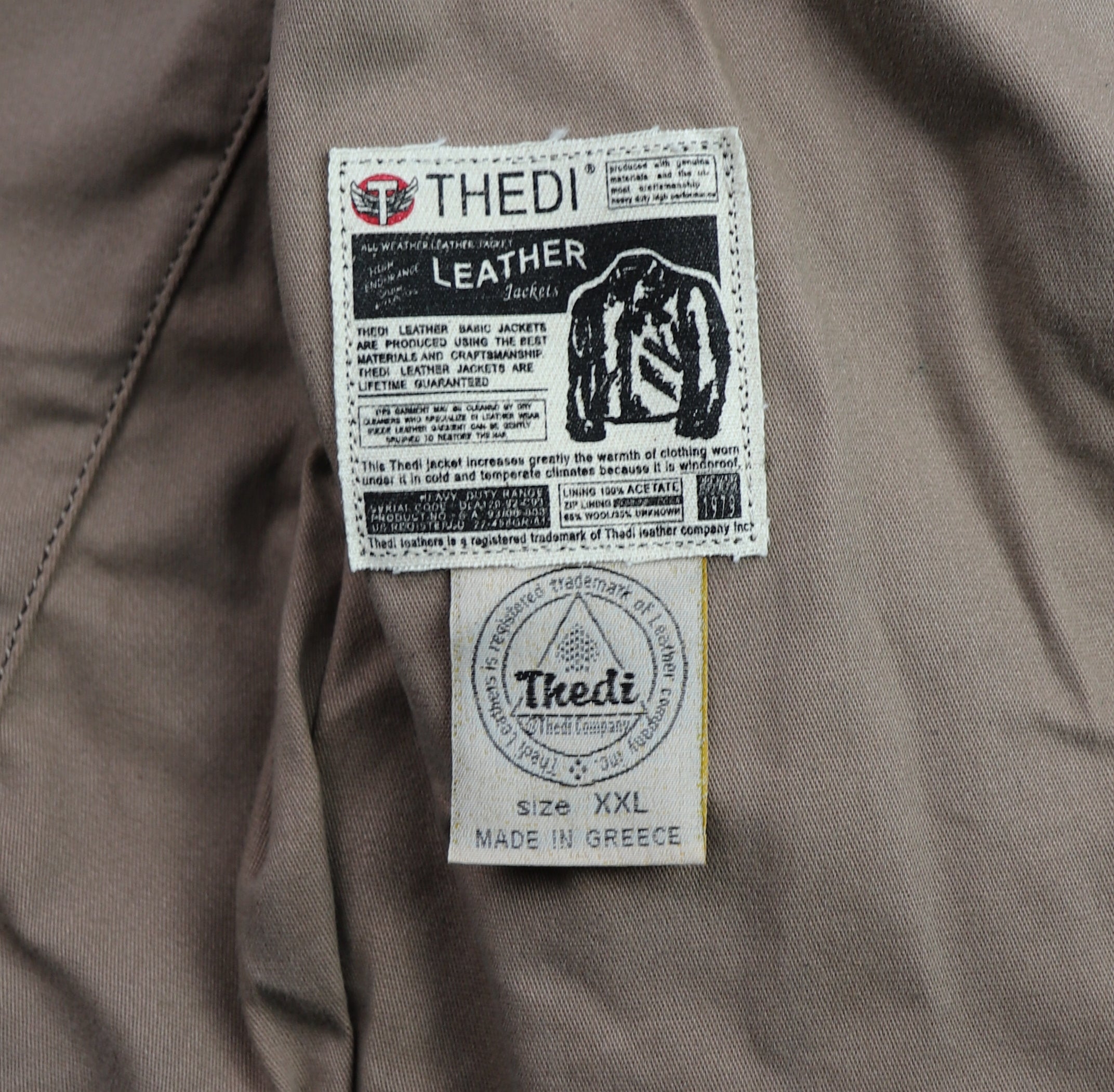 Thedi Phenix Cafe Racer Jacket, size XXL, Black Buffalo