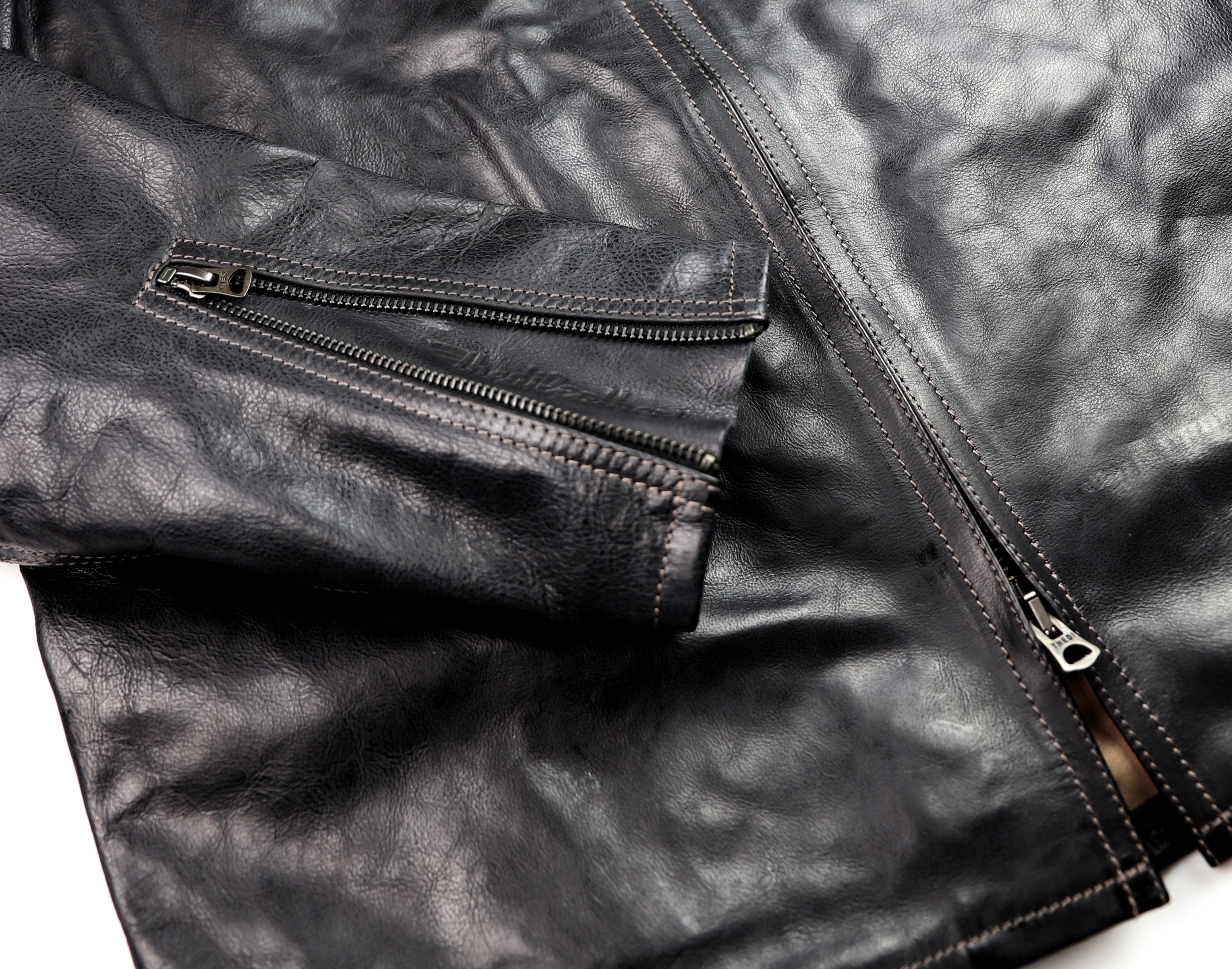 Thedi Phenix Cafe Racer Jacket, size XXL, Black Buffalo