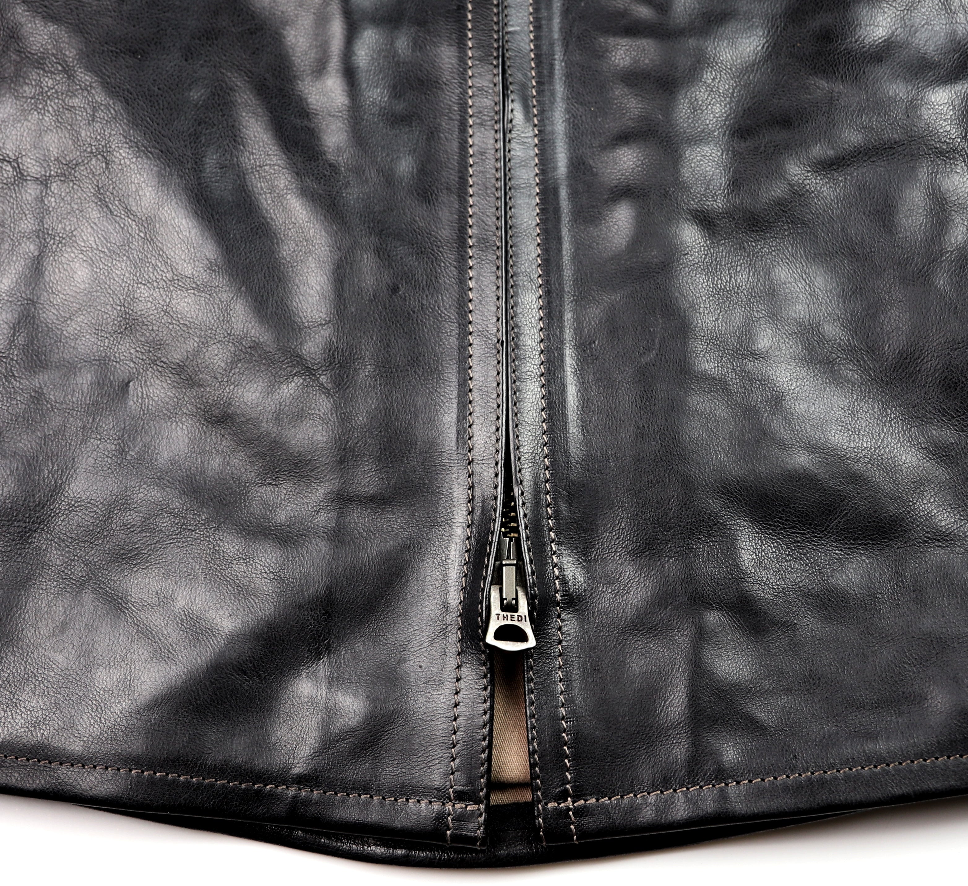 Thedi Phenix Cafe Racer Jacket, size Medium, Black Buffalo