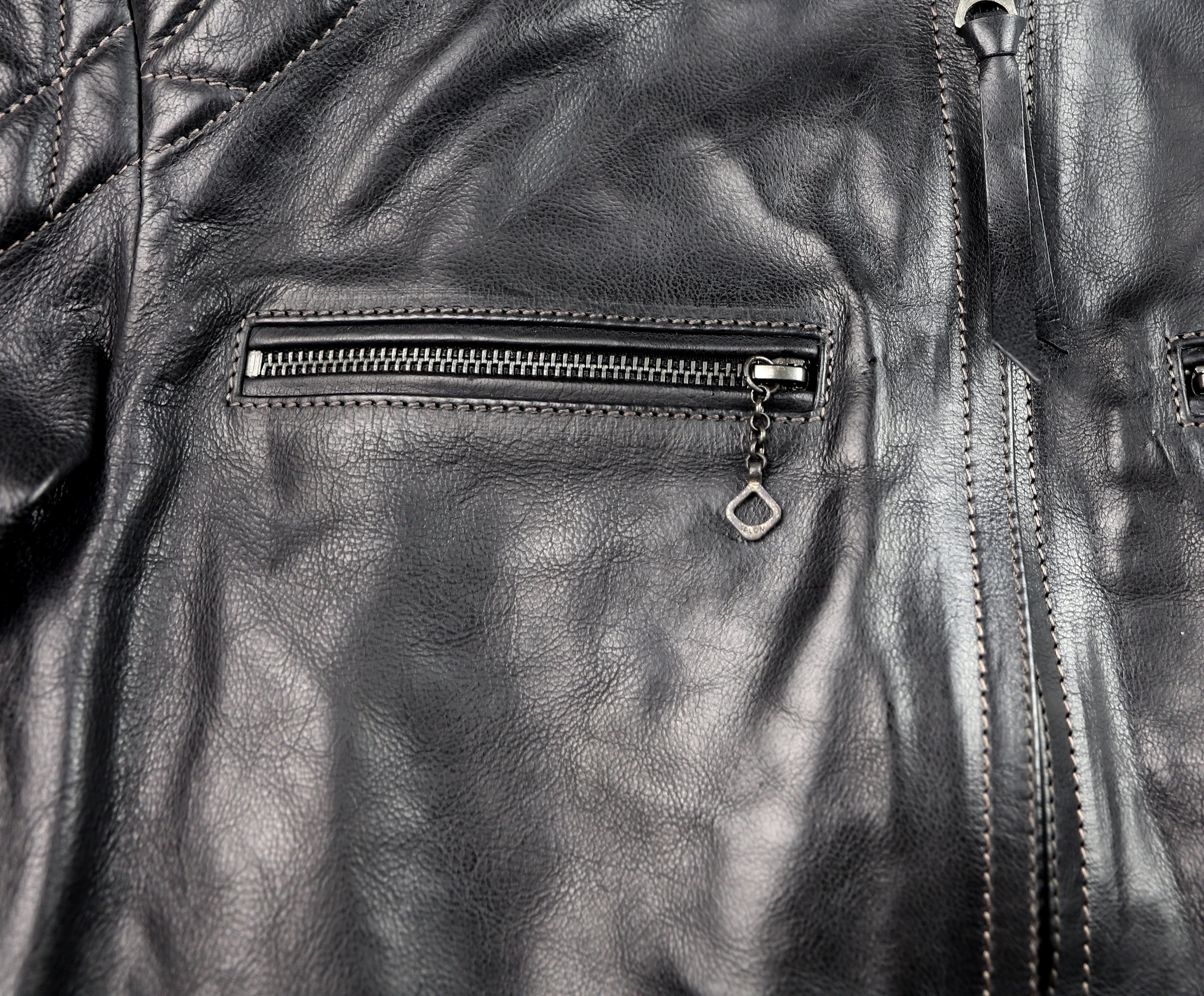 Thedi Phenix Cafe Racer Jacket, size Medium, Black Buffalo