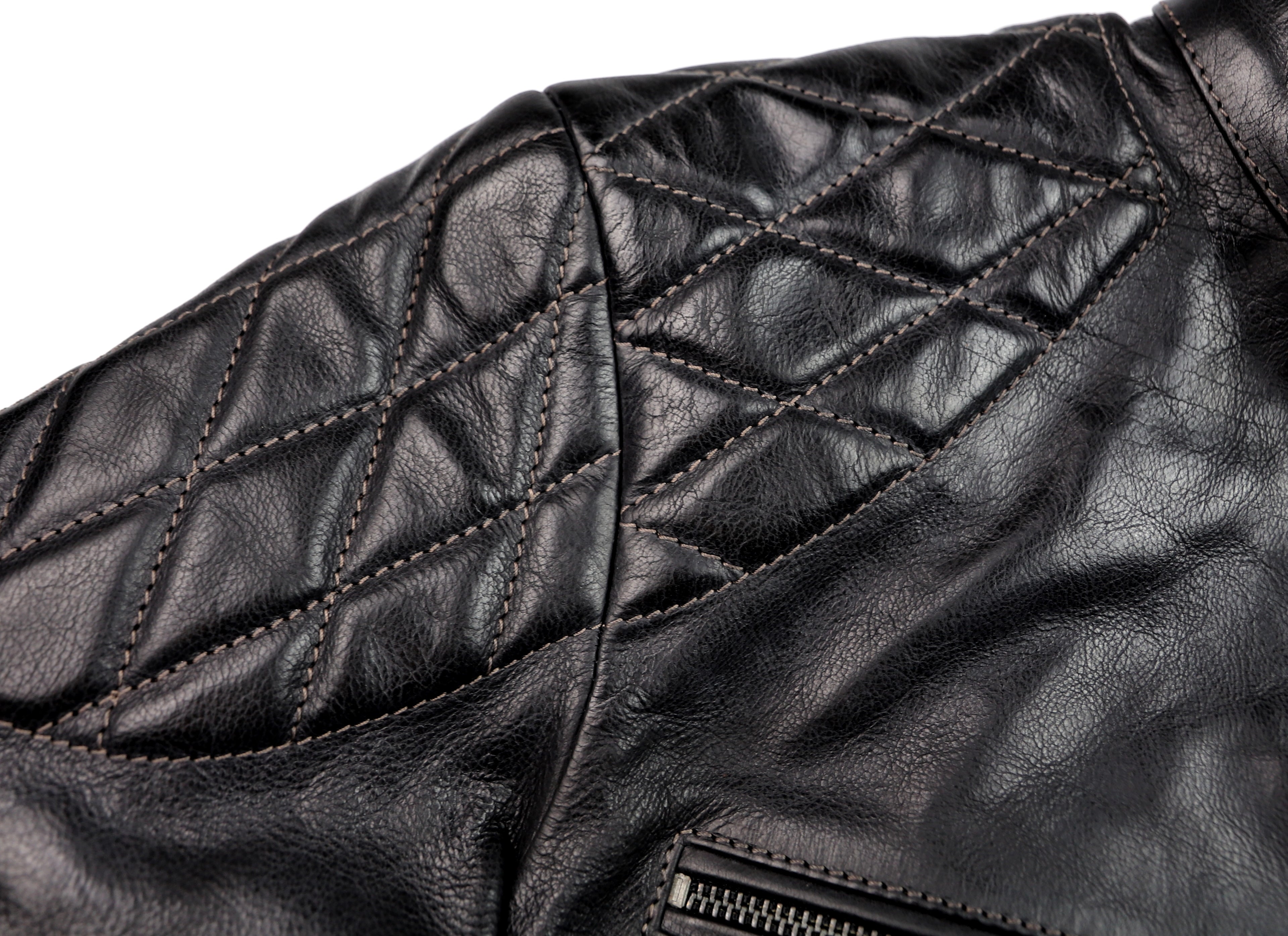 Thedi Phenix Cafe Racer Jacket, size Medium, Black Buffalo