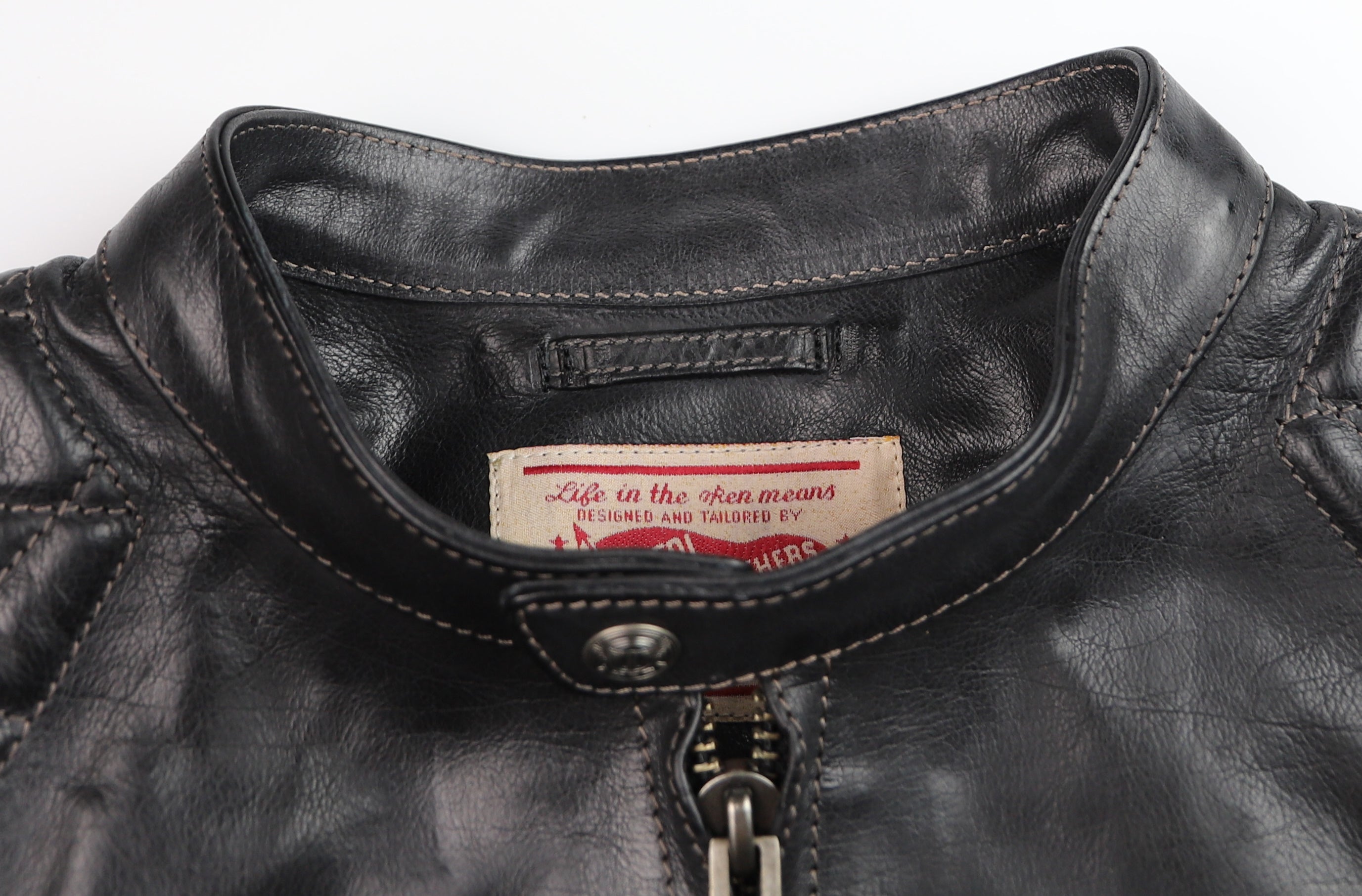 Thedi Phenix Cafe Racer Jacket, size Medium, Black Buffalo