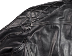 Thedi Phenix Cafe Racer Jacket, size Medium, Black Buffalo