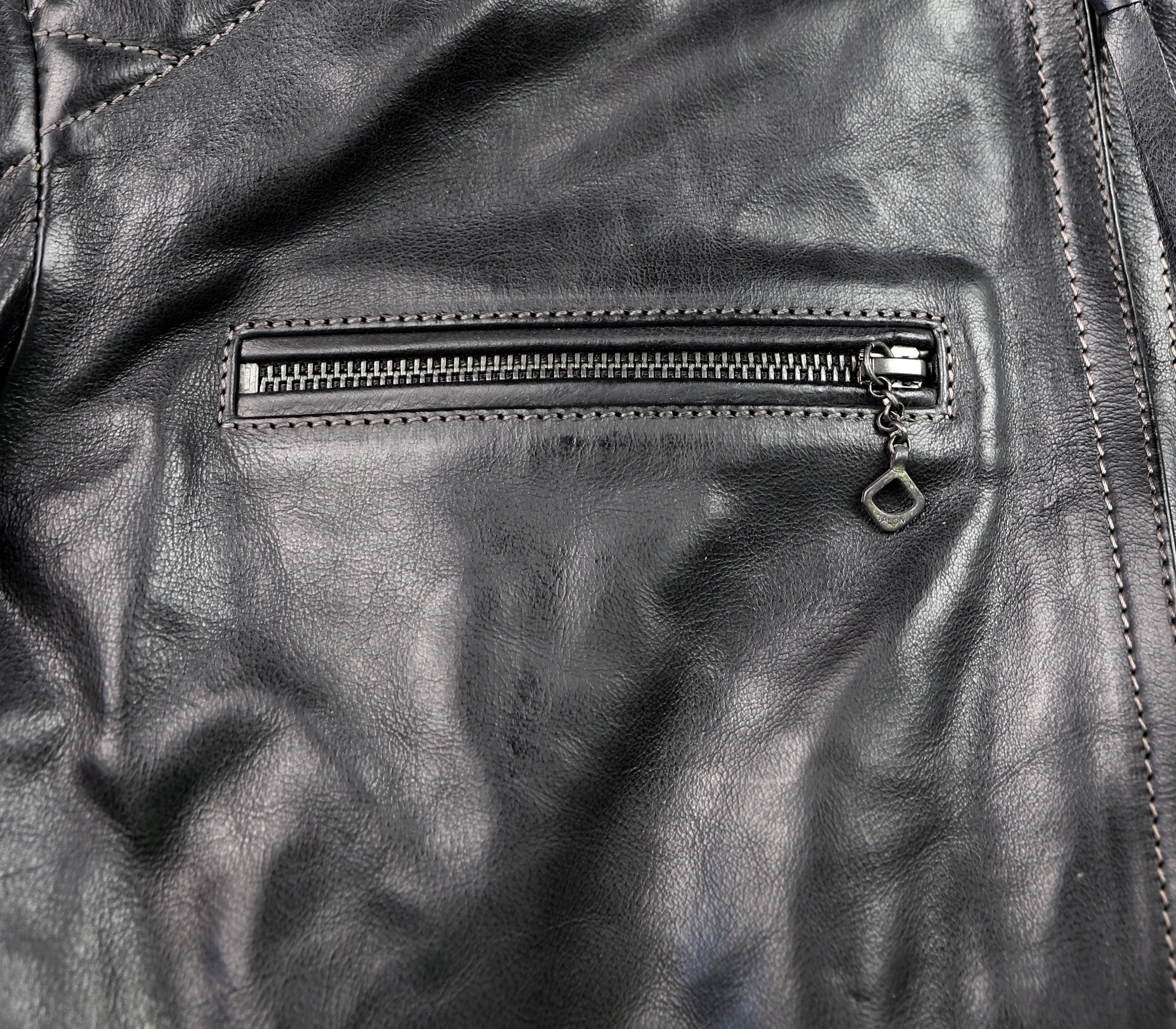 Thedi Phenix Cafe Racer Jacket, size XL, Black Buffalo