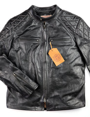 Thedi Phenix Cafe Racer Jacket, size XL, Black Buffalo