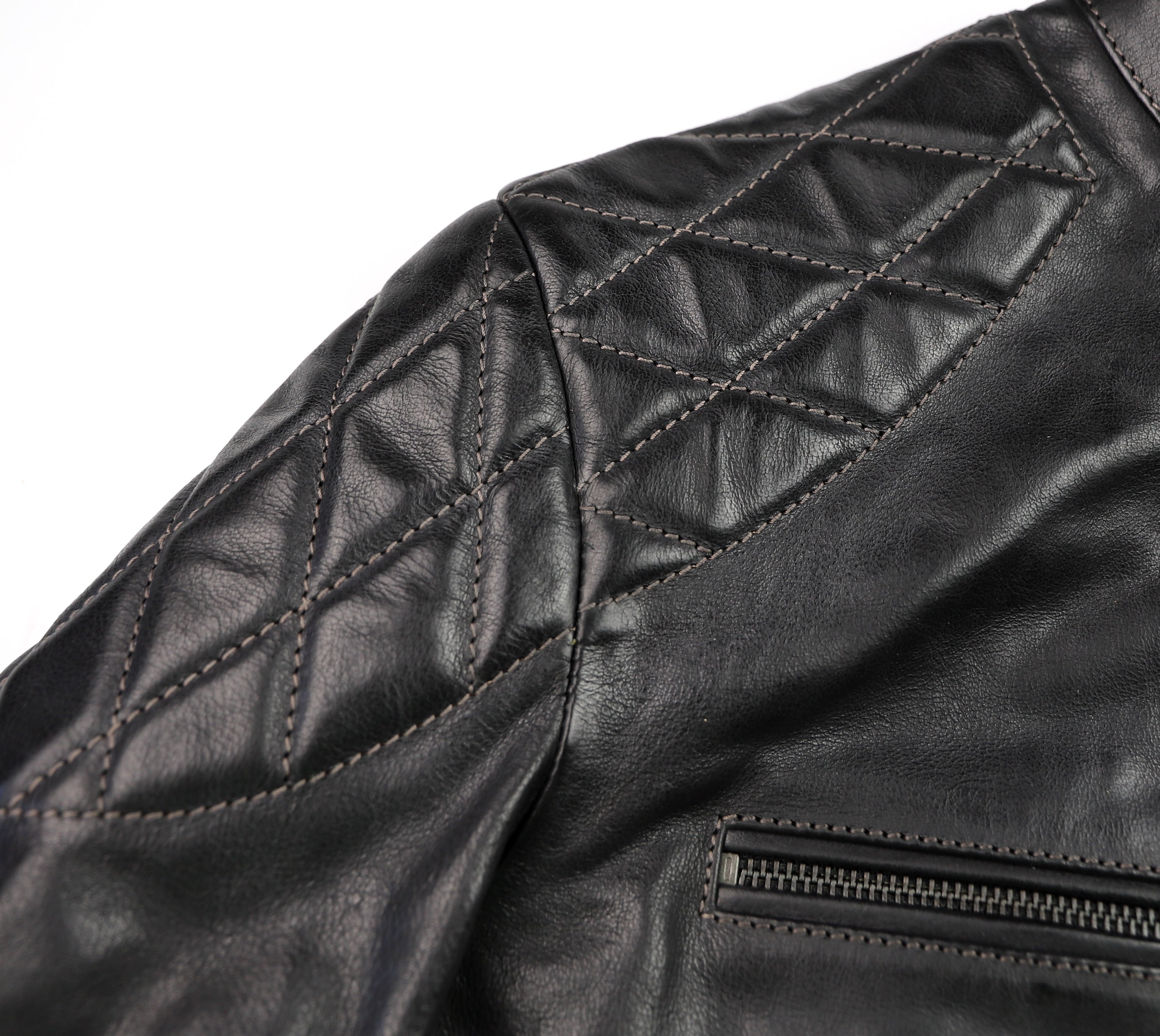 Thedi Phenix Cafe Racer Jacket, size XL, Black Buffalo