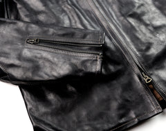Thedi Phenix Cafe Racer Jacket, size XL, Black Buffalo