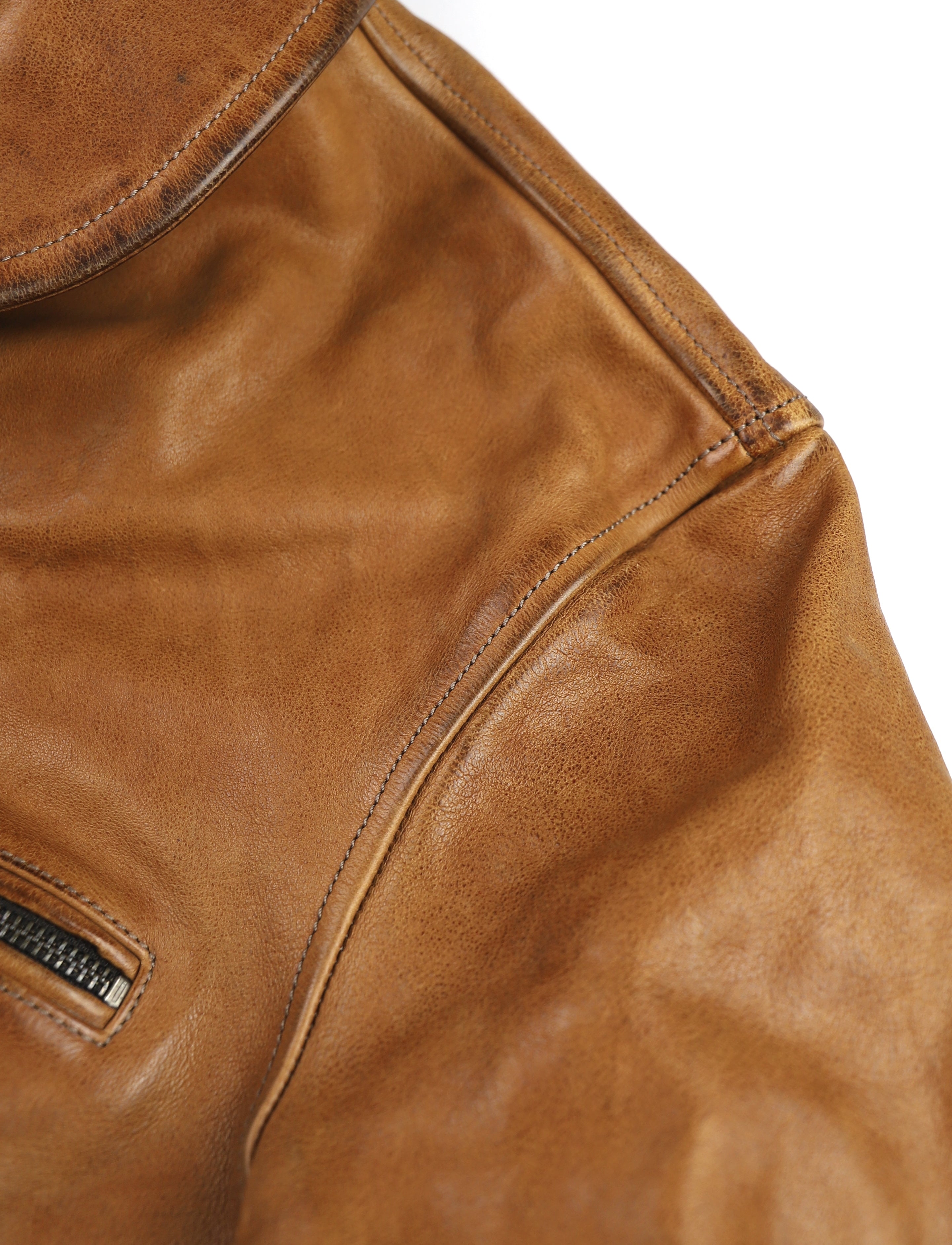 Thedi Markos Zip-Up Shawl Collar Jacket, size 3XL, Cuoio Buffalo