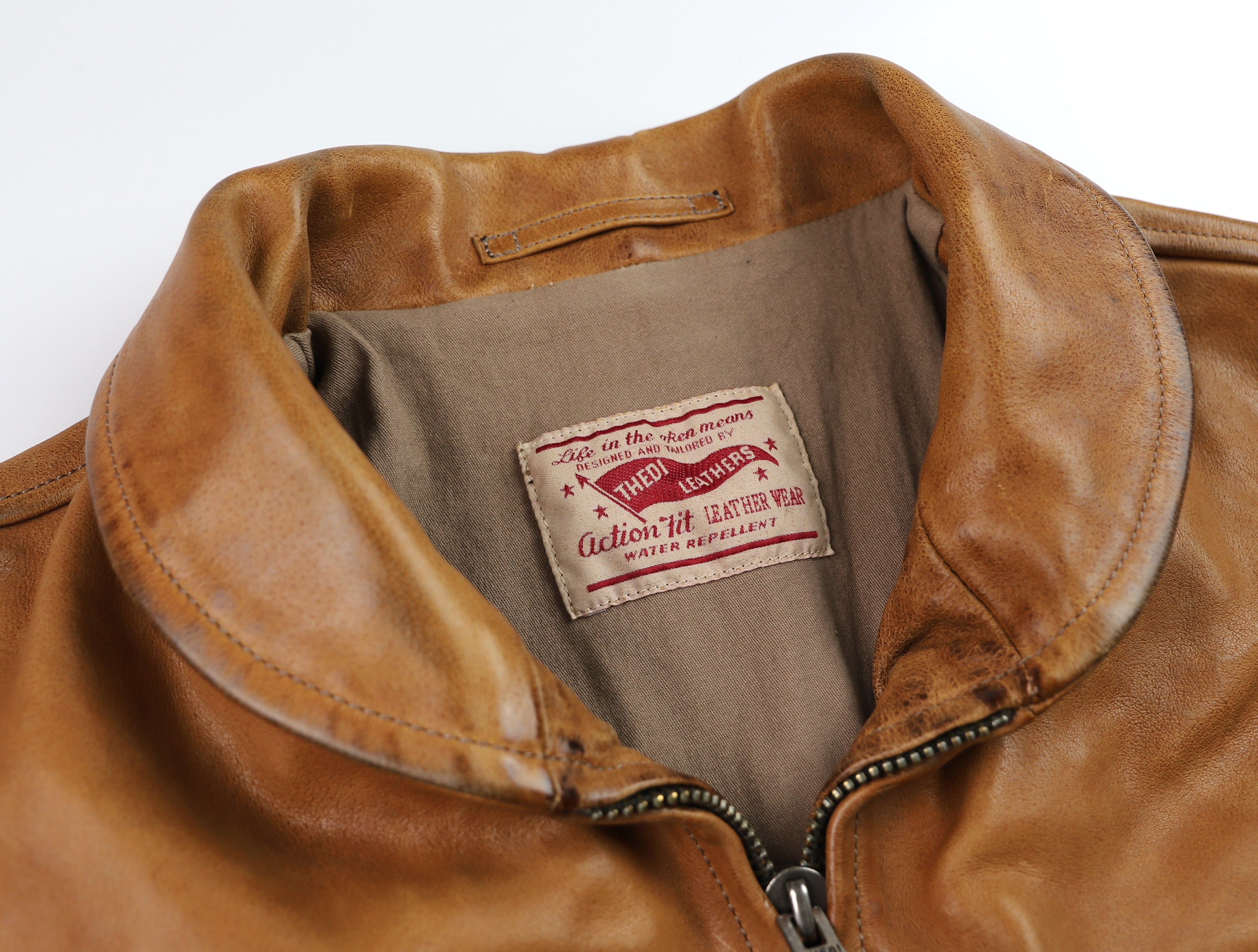 Thedi Markos Zip-Up Shawl Collar Jacket, size 3XL, Cuoio Buffalo