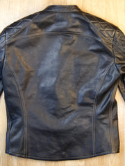 Thedi Phenix Cafe Racer Jacket, size Small, Black Buffalo