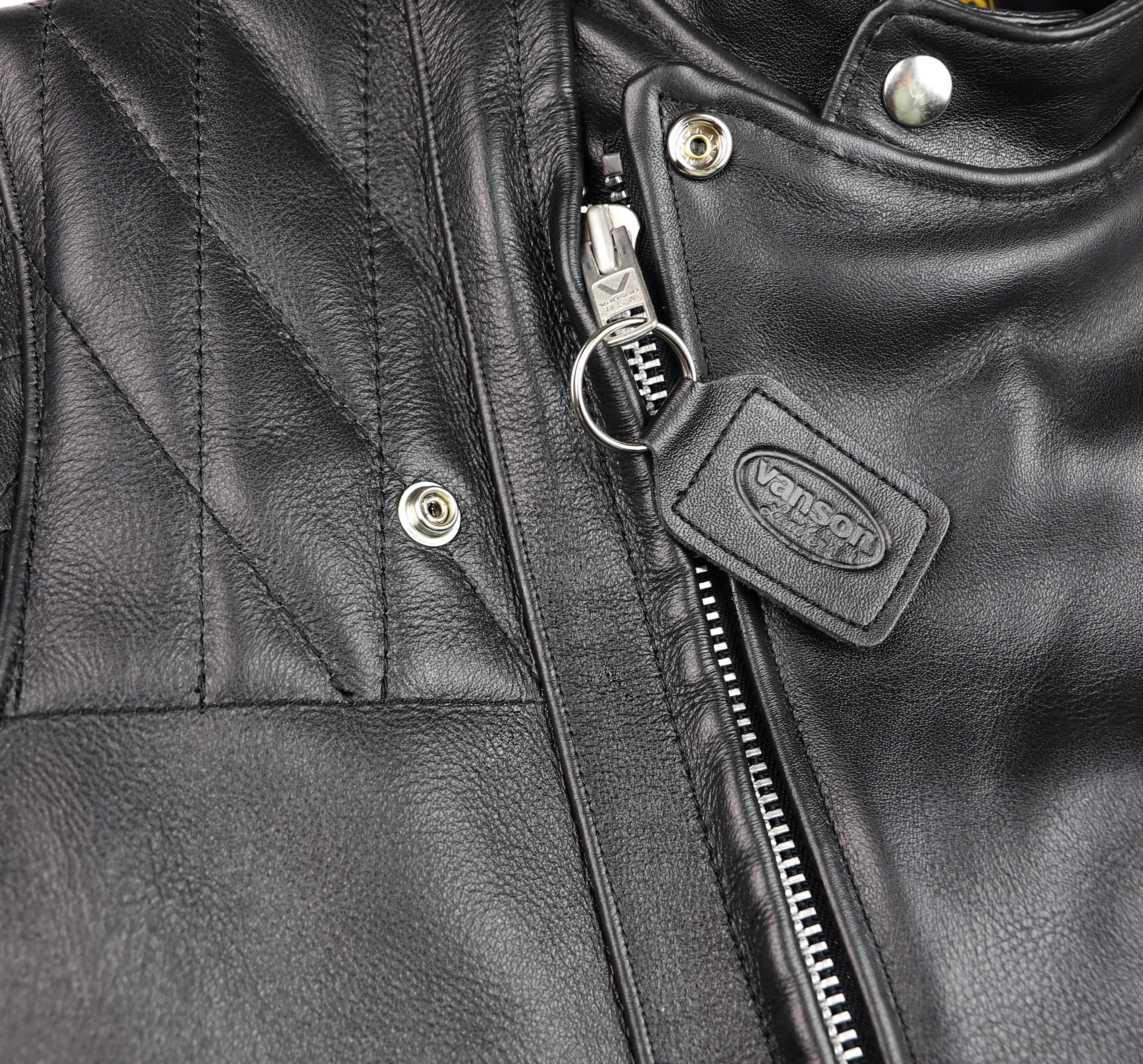 Vanson Chopper Jacket, Black Comp. Weight Cowhide, size 42