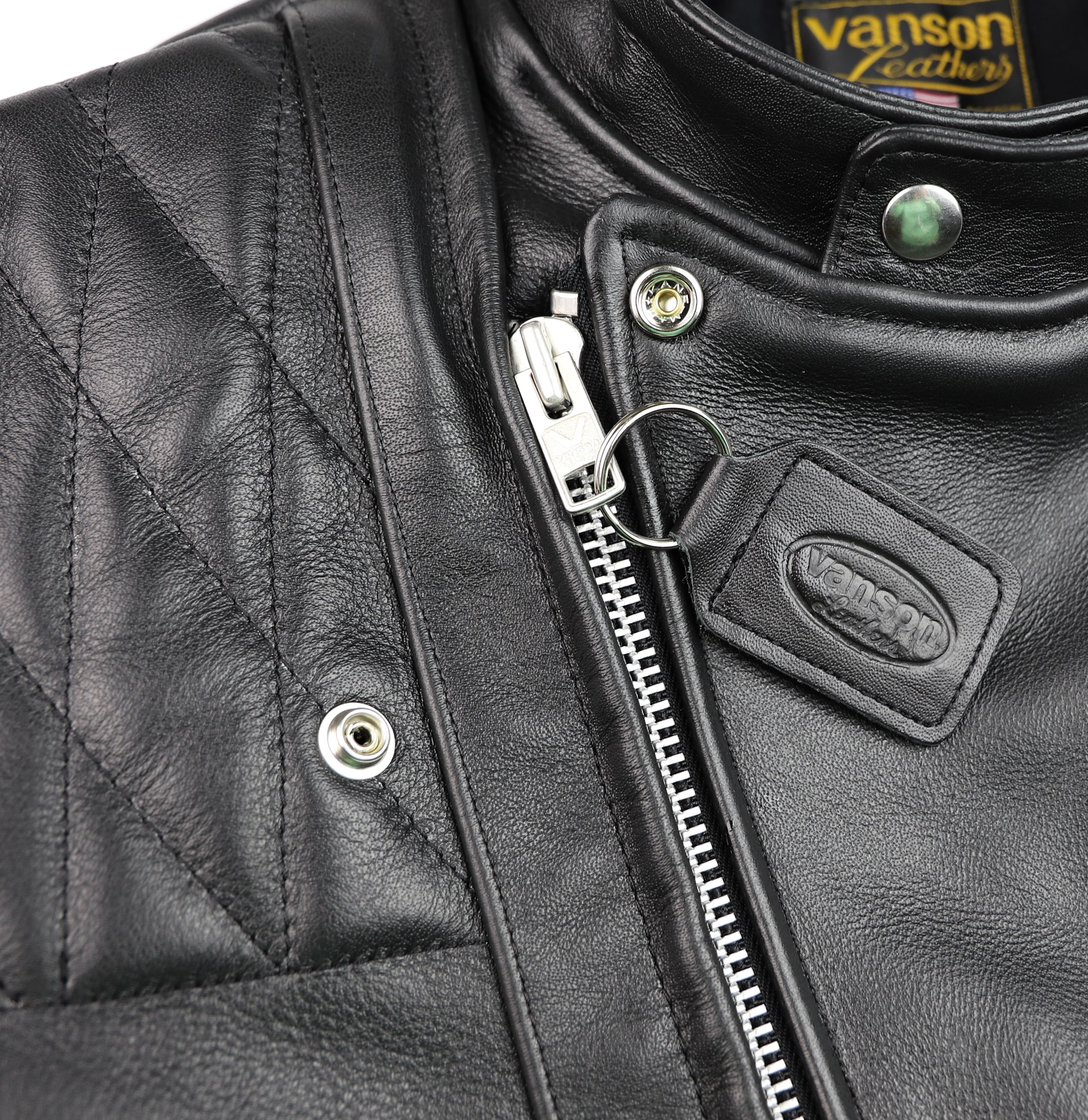 Vanson Chopper Jacket, Black Comp. Weight Cowhide, size 42