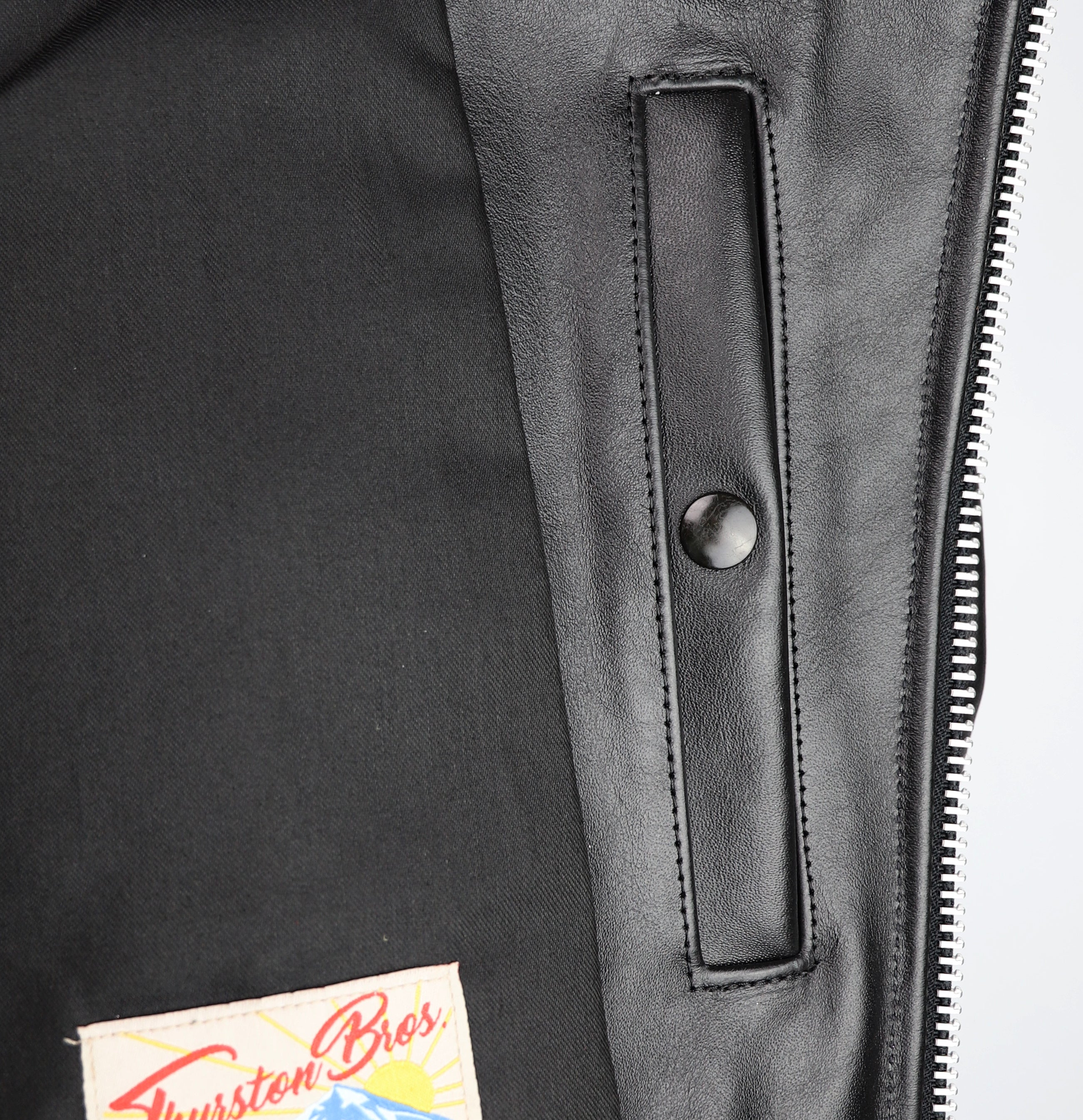 Vanson Chopper Jacket, Black Comp. Weight Cowhide, size 46