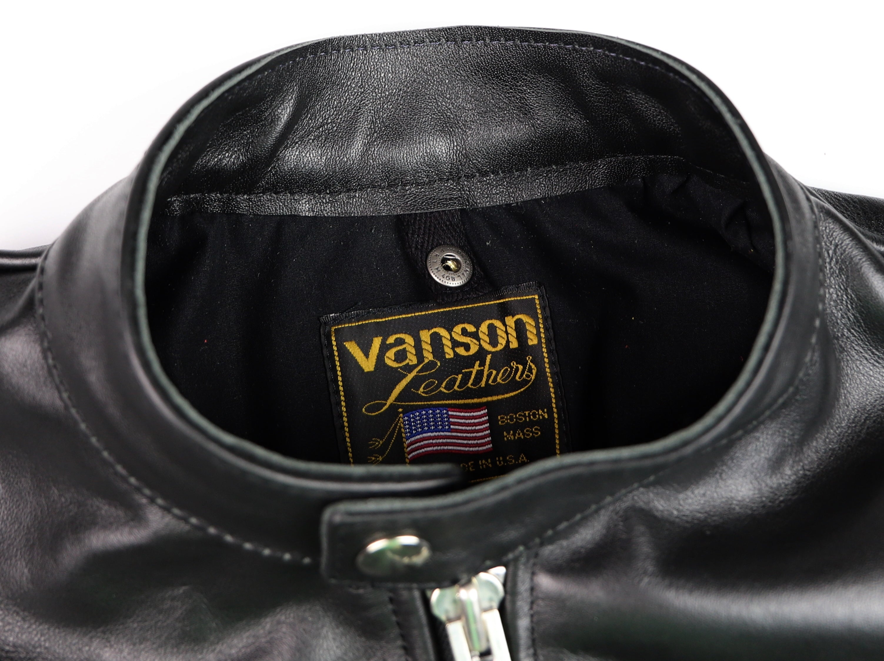 Vanson Comet PLU-3, Black Comp. Weight Cowhide, size 38