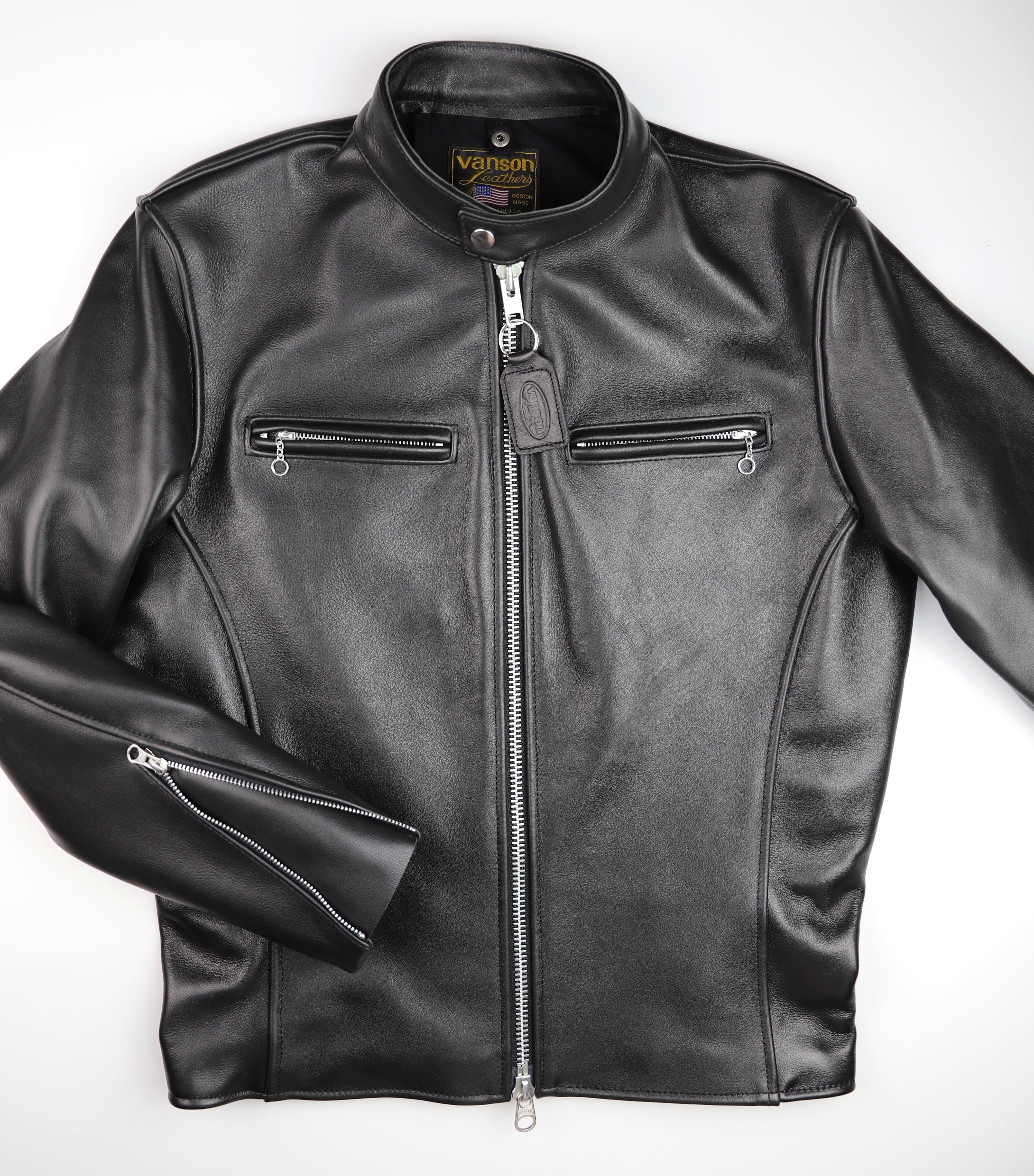 Vanson Comet PLU-3, Black Comp. Weight Cowhide, size 40