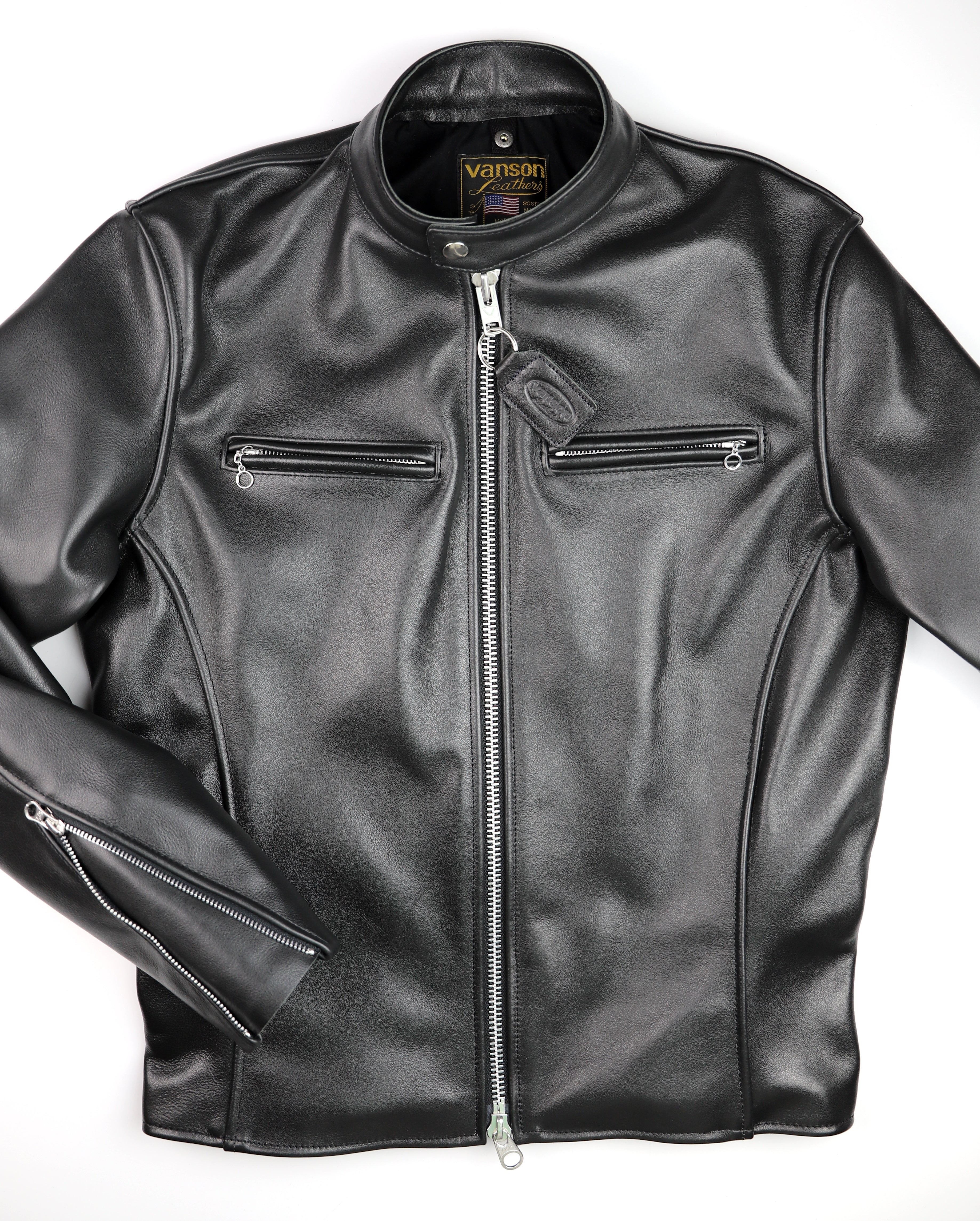 Vanson Comet PLU-3, Black Comp. Weight Cowhide, size 40