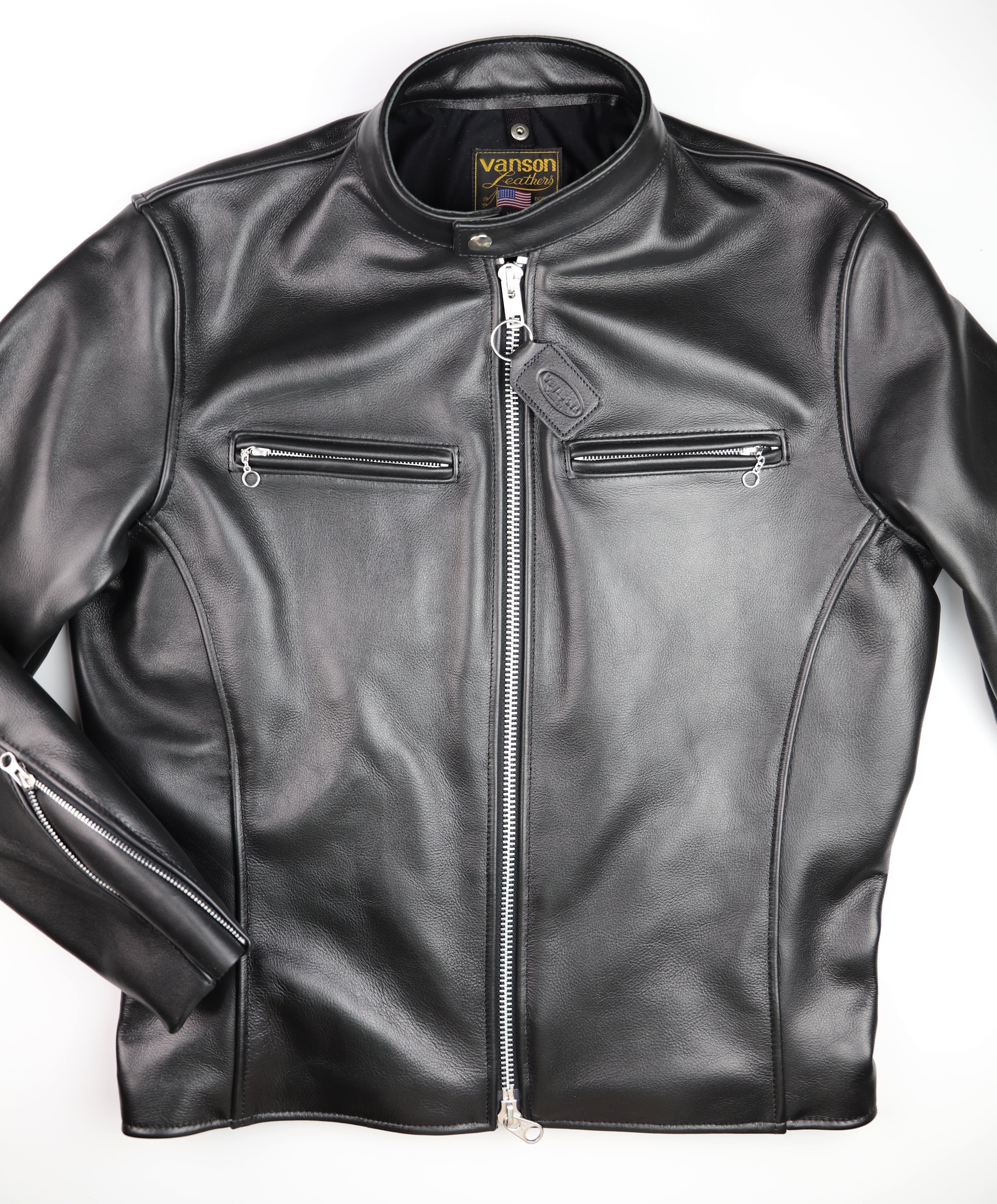 Vanson Comet PLU-3, Black Comp. Weight Cowhide, size 44