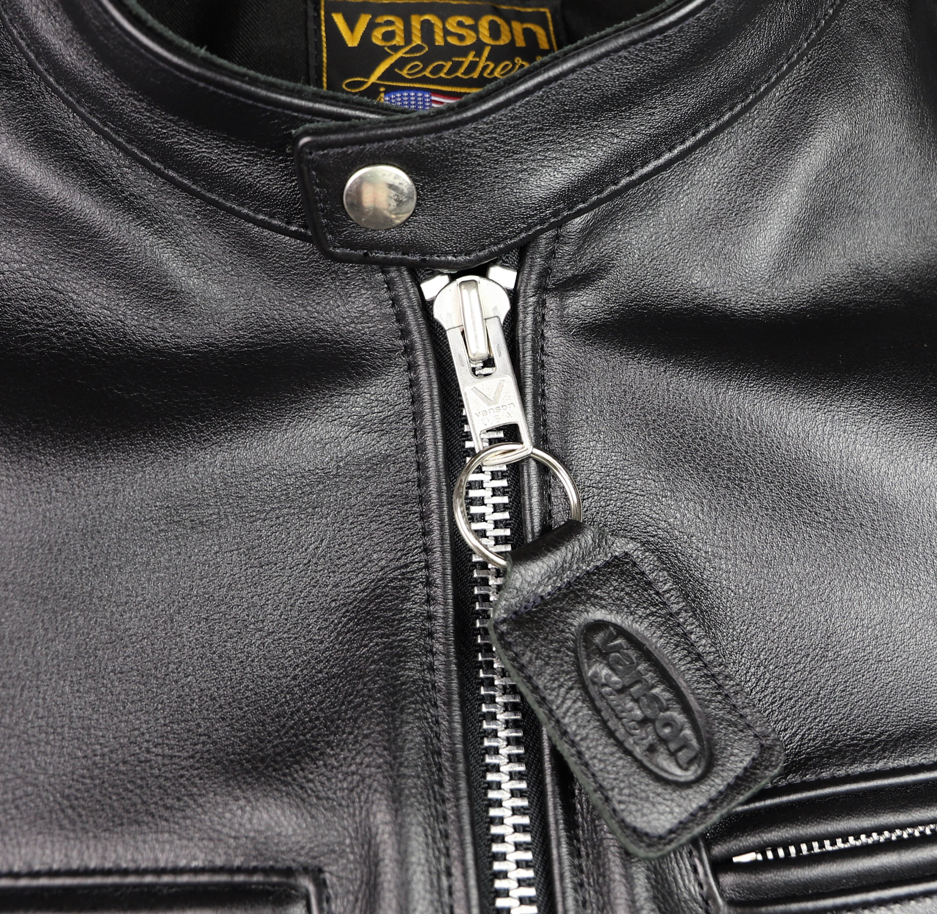 Vanson Comet PLU-3, Black Comp. Weight Cowhide, size 46