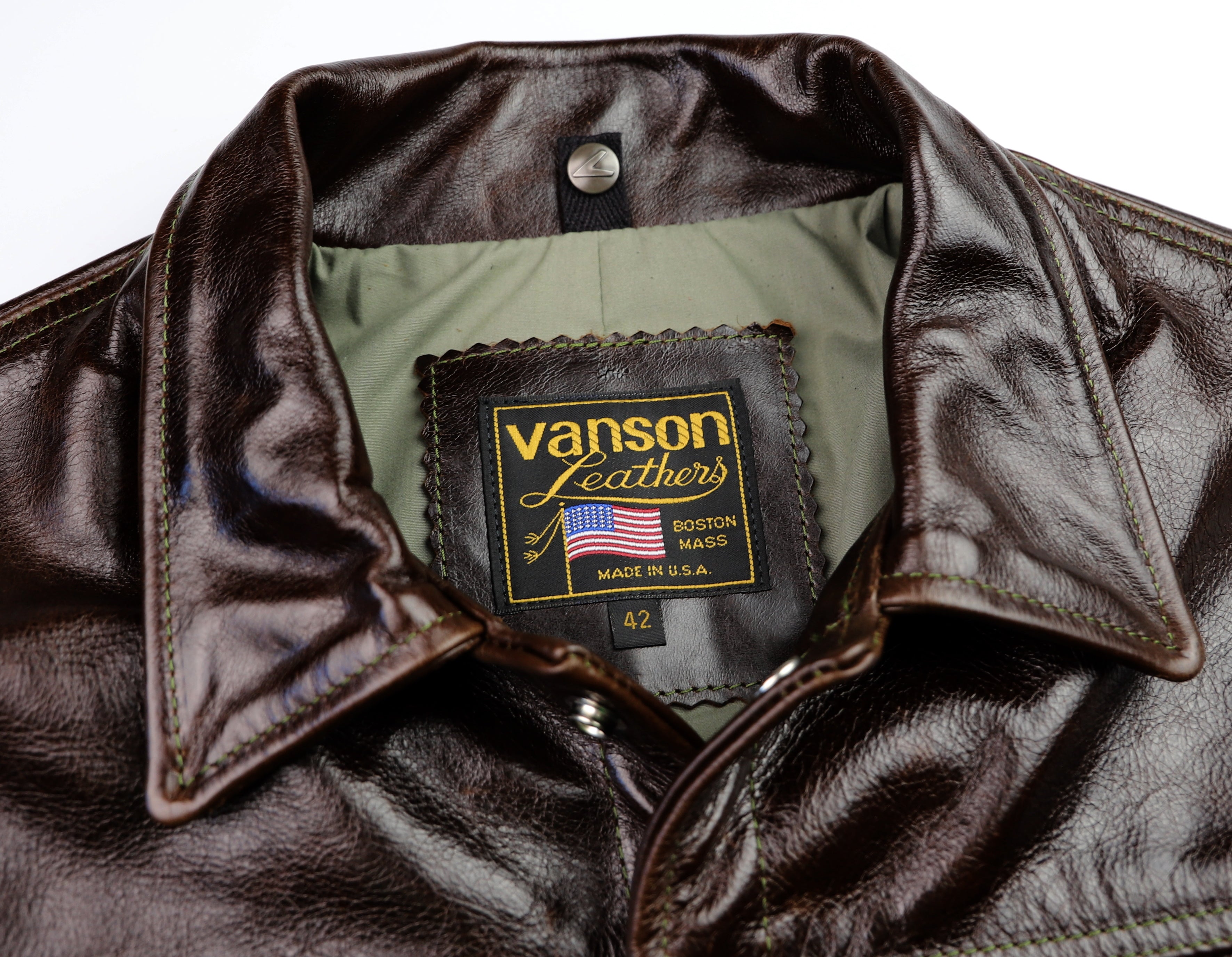 Vanson Maverick, Dark Hickory Vancouver Cowhide, size 42