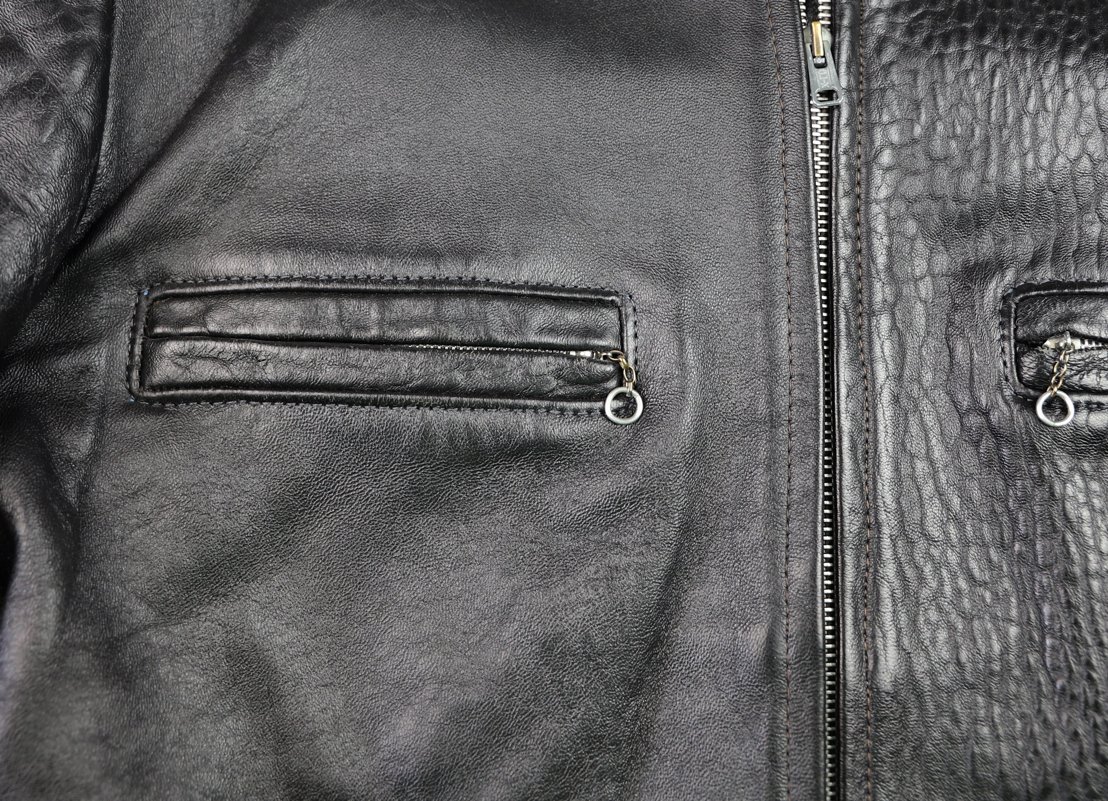 Vintage Cafe Racer Jacket, Black, size 42