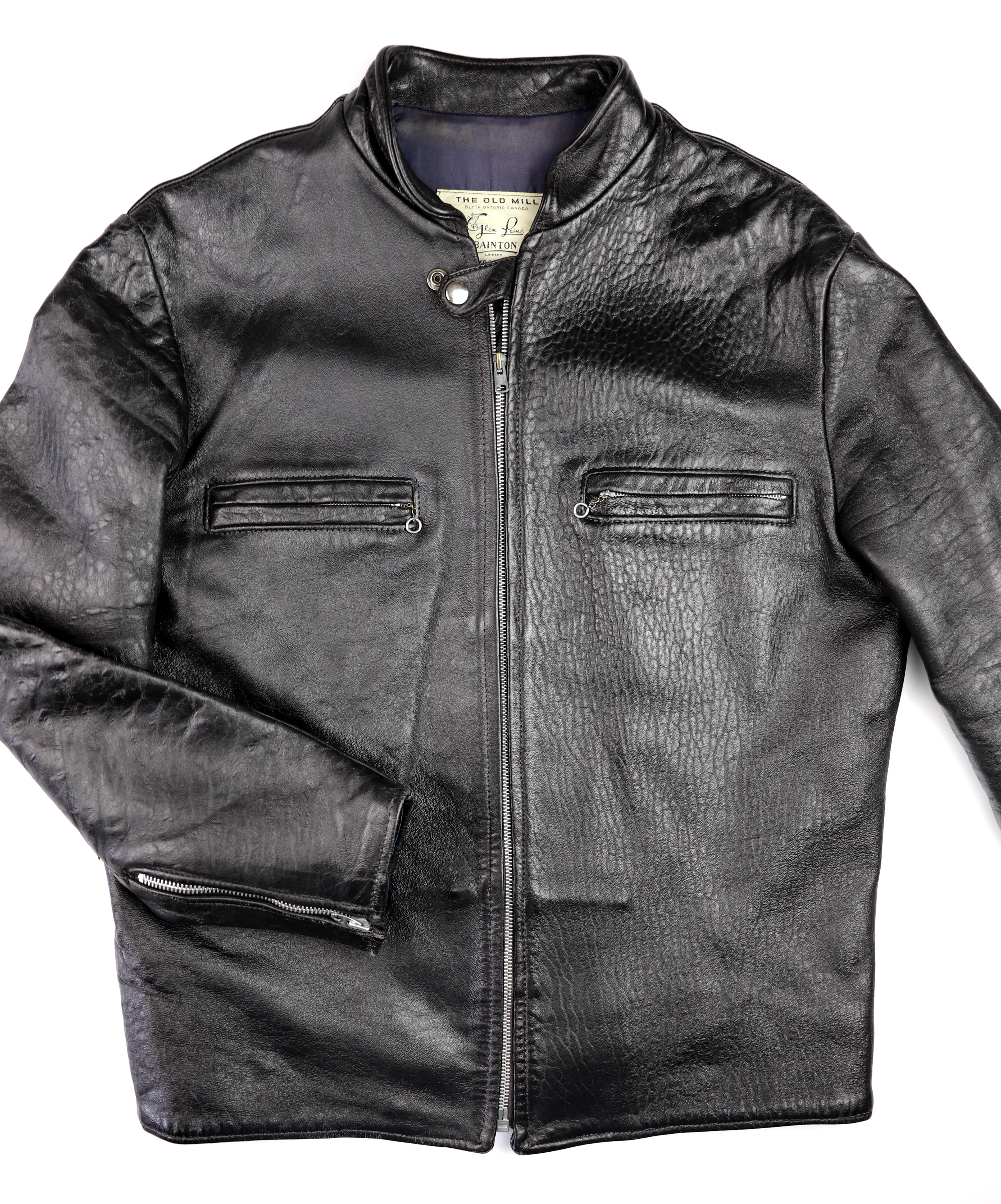 Vintage Cafe Racer Jacket, Black, size 42