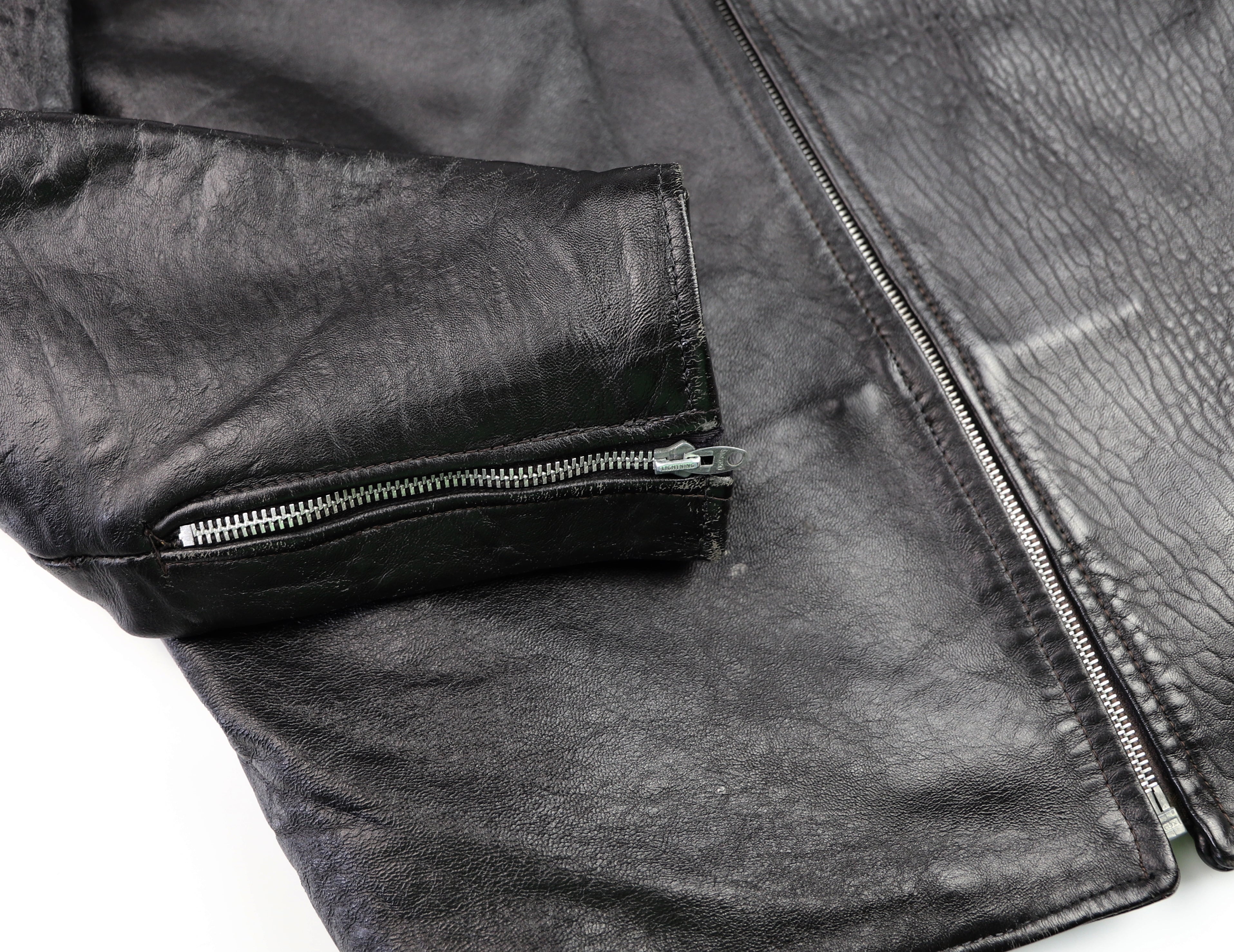 Vintage Cafe Racer Jacket, Black, size 42