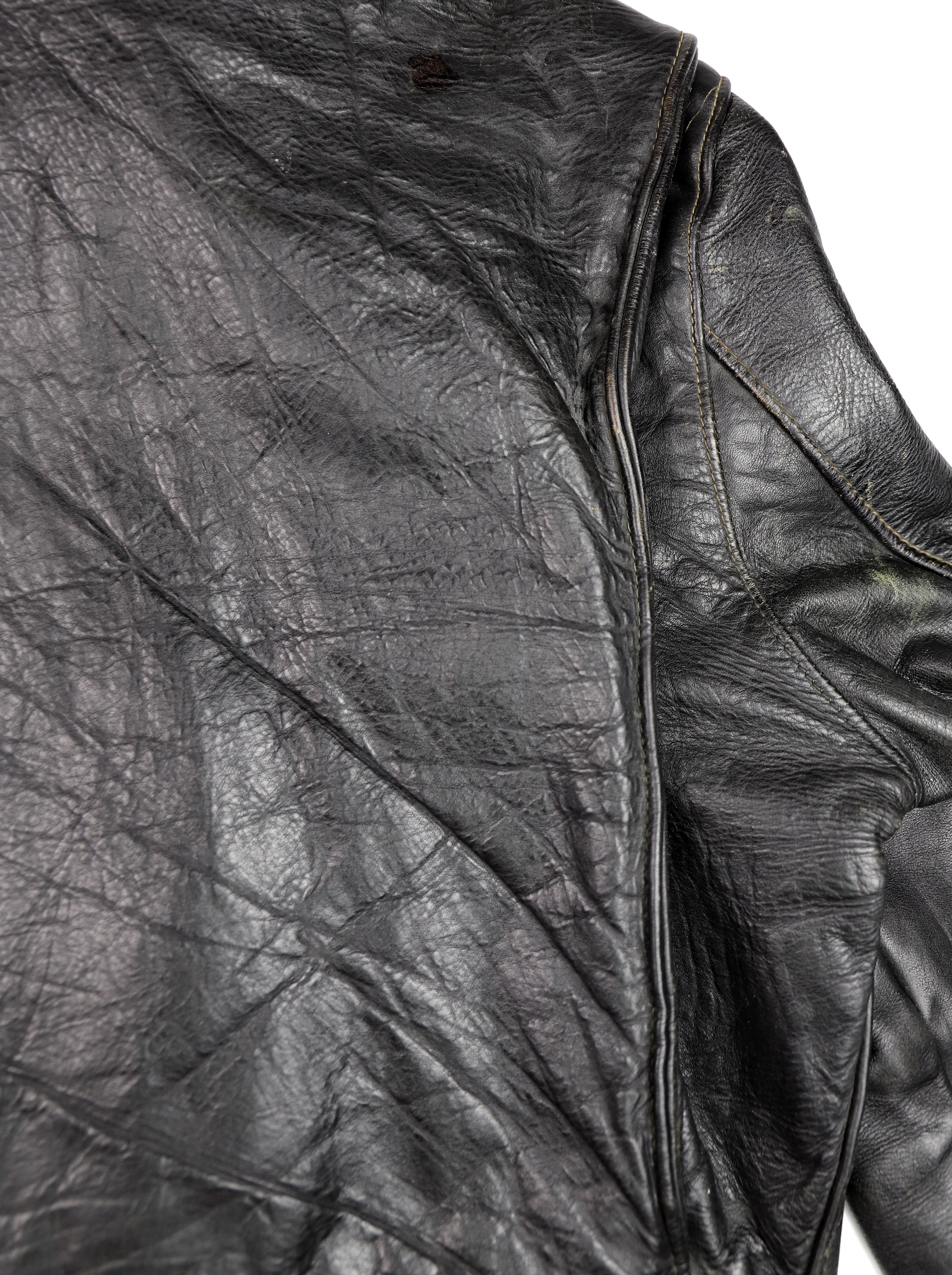 Vintage Cafe Racer Jacket, Black, size 42
