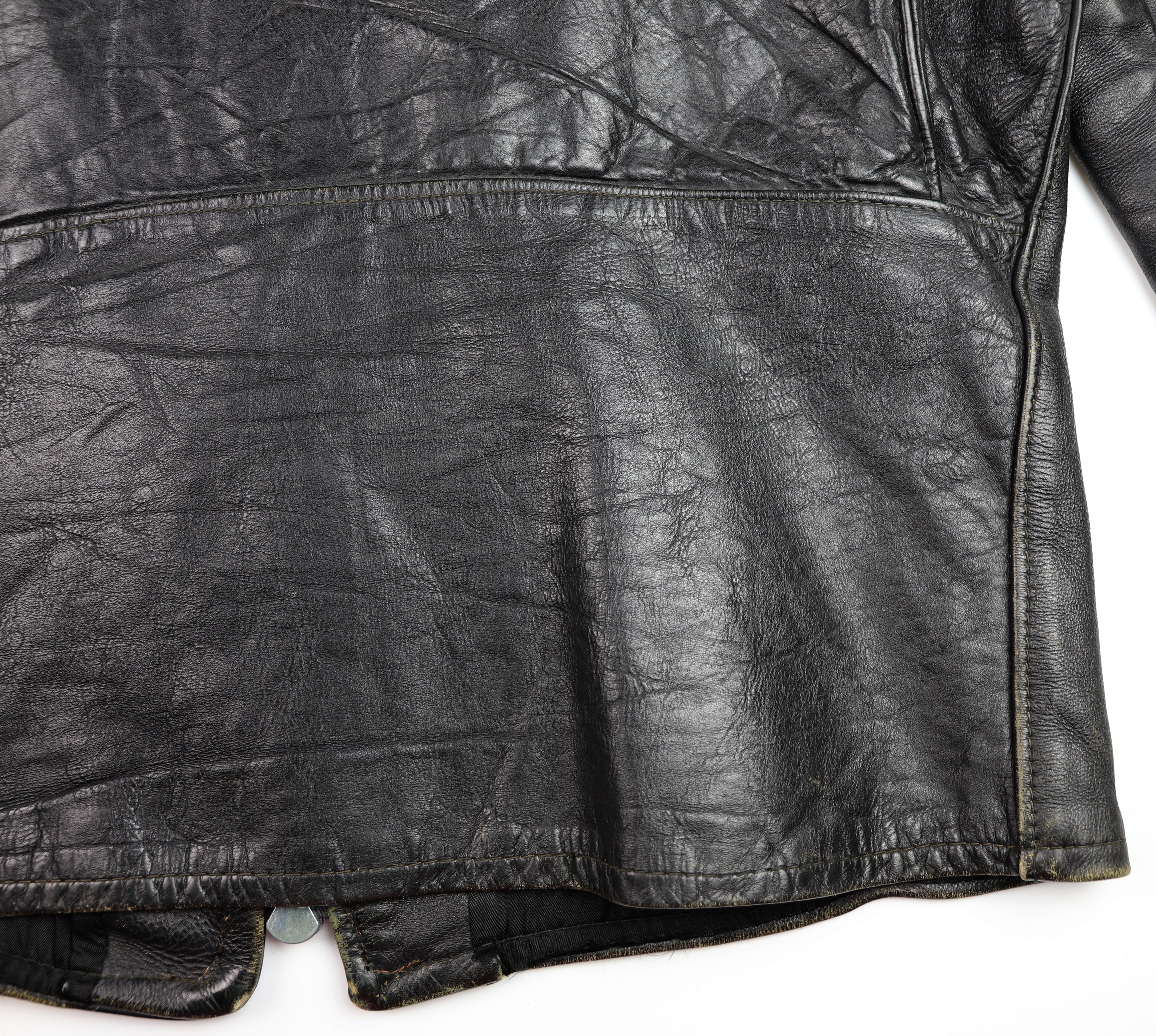Vintage Cafe Racer Jacket, Black, size 42