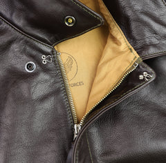 Aero A-2 Military Flight Jacket, size 50, Dark Seal Vicenza Horsehide