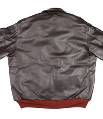 Aero A-2 Military Flight Jacket, size 48, Dark Seal Vicenza Horsehide