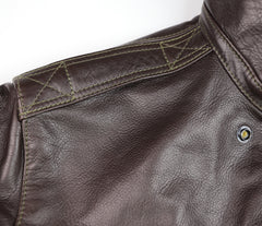 Aero A-2 Military Flight Jacket, size 42, Dark Seal Vicenza Horsehide