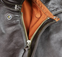 Aero A-2 Military Flight Jacket, size 42, Dark Seal Vicenza Horsehide