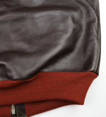 Aero A-2 Military Flight Jacket, size 42, Dark Seal Vicenza Horsehide