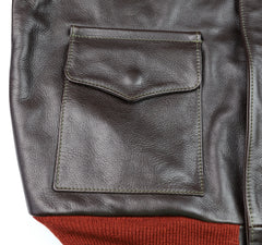 Aero A-2 Military Flight Jacket, size 42, Dark Seal Vicenza Horsehide
