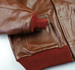 Aero A-2 Military Flight Jacket, size 48, Russet Vicenza Horsehide