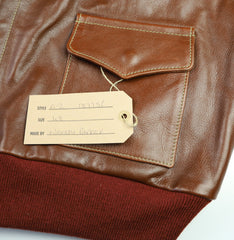 Aero A-2 Military Flight Jacket, size 48, Russet Vicenza Horsehide