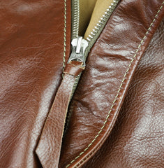 Aero A-2 Military Flight Jacket, size 48, Russet Vicenza Horsehide