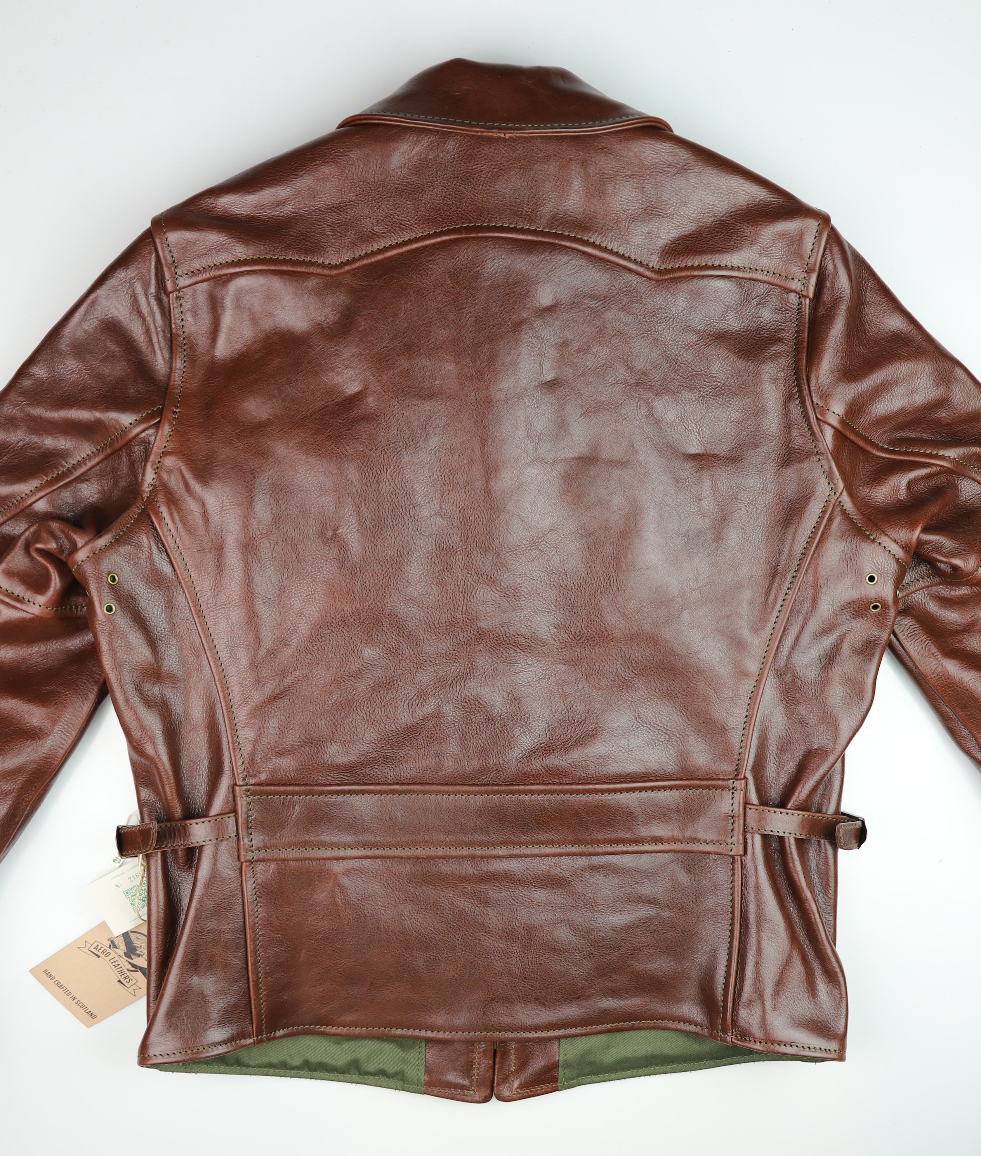 Aero 1930s Half Belt, size 36, Tobacco Badalassi Cowhide