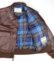 Aero 1950s Flight Jacket, size 42, Brown Pinnacle Horsehide