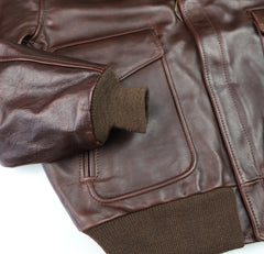 Aero 1950s Flight Jacket, size 42, Brown Pinnacle Horsehide