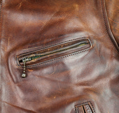 Aero 1950s Half Belt, size 38 Brown CXL FQHH, Gently Worn