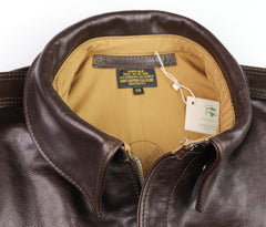 Aero A-2 Military Flight Jacket, size 48, Chestnut Badalassi Cowhide