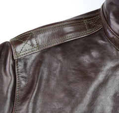 Aero A-2 Military Flight Jacket, size 48, Chestnut Badalassi Cowhide