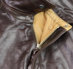 Aero A-2 Military Flight Jacket, size 48, Chestnut Badalassi Cowhide