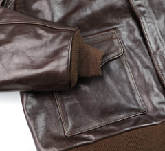 Aero A-2 Military Flight Jacket, size 48, Chestnut Badalassi Cowhide