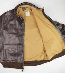 Aero A-2 Military Flight Jacket, size 48, Chestnut Badalassi Cowhide