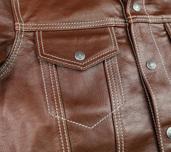 Aero 557XX Type 3 Jean Jacket, size 42, Russet Vicenza Horsehide